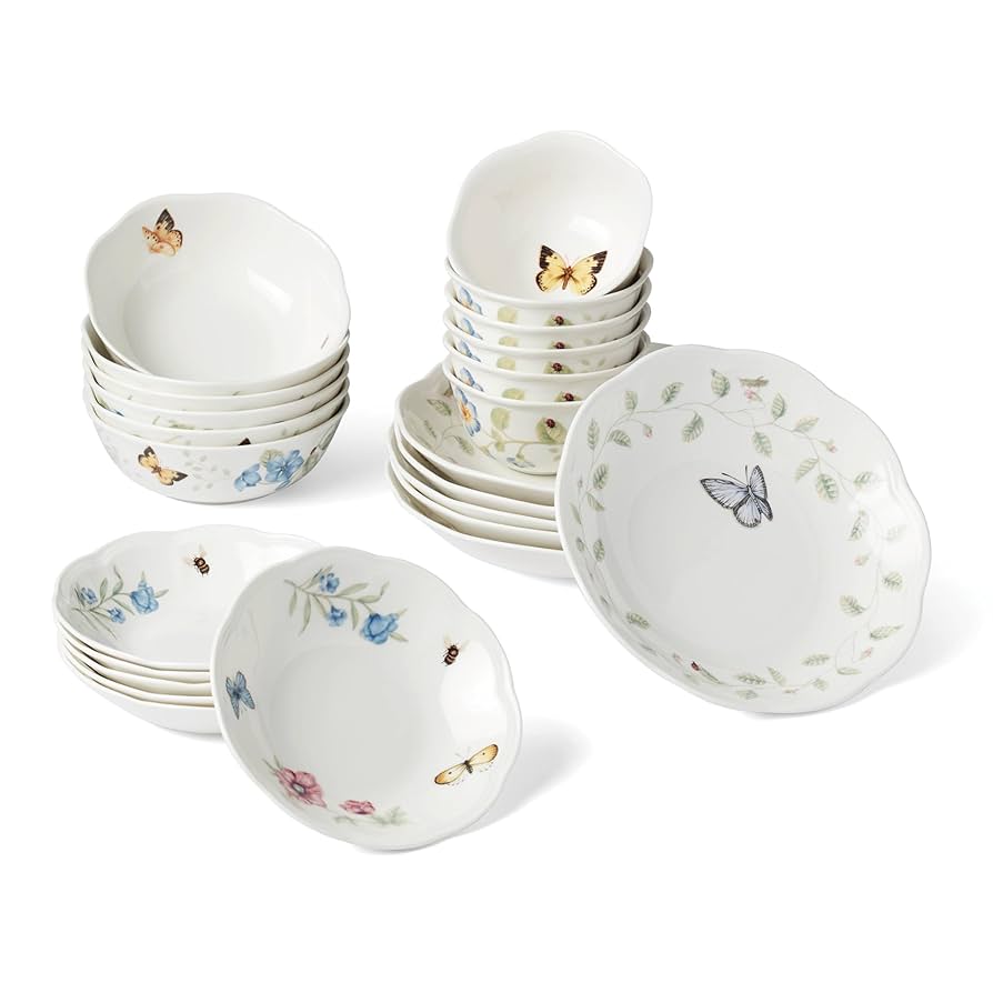 Little Apple Butterfly Meadow 9巻セット Butterfly Meadow Mini Bowls - Set of 3 – Lenox Corporation
